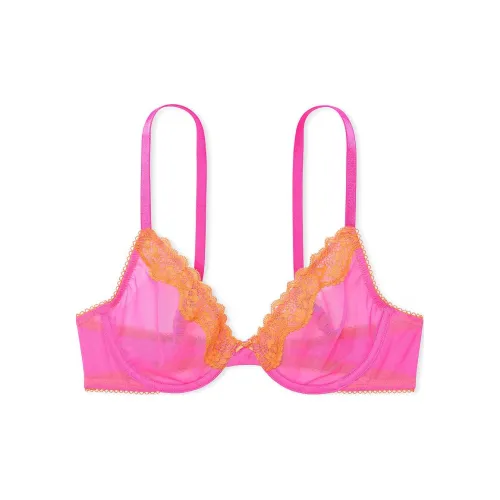 Victoria's Secret 9472 Цветочный Tease Без подкладки Demi Бюстгальтер Hollywood Розовый Бюстгальтер Женские Hollywood Розовый