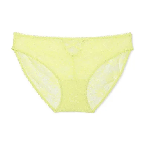 Victoria's Secret Розовый The LACIE Кружево Бикини Panty Citron Светящийся Трусы Женские 1 Пачка Помело Желтый
