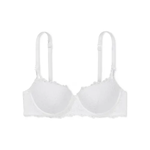 Victoria's Secret Розовый Wink Легко Подкладанный Бюстгальтер-Бальконет Белый Бюстгальтер Women's White