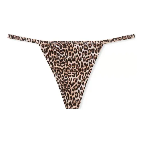 Victoria's Secret Эластичный хлопок V STRING Трусики Marzipan Cheetah Нижнее белье Женские 1 упаковка Леопардовый принт