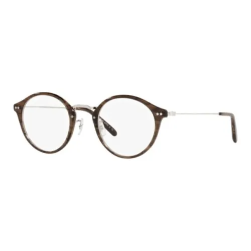 Oliver Peoples Круглые Оправы для Очков Мужские Коричневые