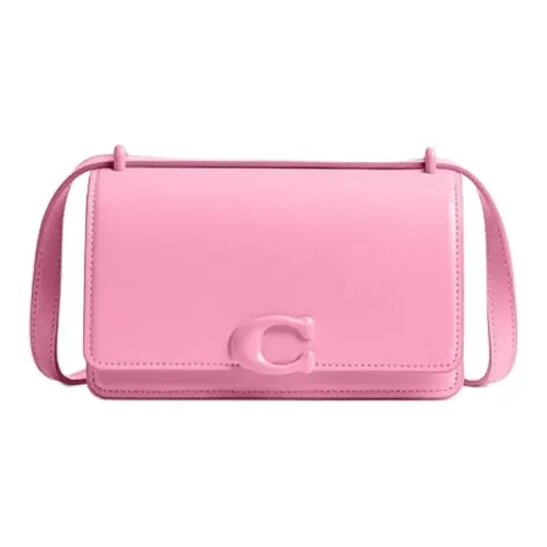 COACH Bandit Коровья кожа Сумка через плечо Маленькая Женская Свежий розовый