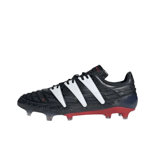 Adidas Predator FG Твердый грунт противоскользящие устойчивые к истиранию футбольные бутсы унисекс черный белый
