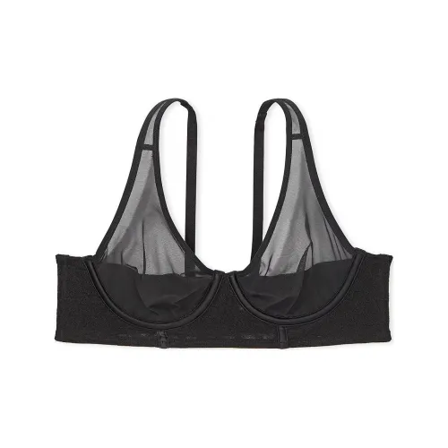 Victoria's Secret Розовый VERY Сексуальный Icon Сетка Longline Plunge Бюстгальтер Черный Бюстгальтер Женские Черный