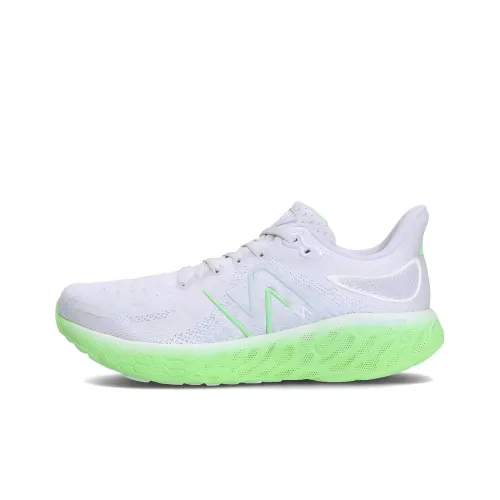 New Balance NB Свежий Пена X 1080v12 Низкий Топ Беговые кроссовки Женские Белый Зеленый