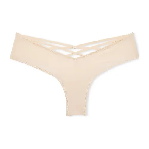 Victoria's Secret VERY Сексуальный Strappy Спина Высокая Нога Cheeky Panty Бежевый Нижнее белье Женские 1 Пачка Бежевый