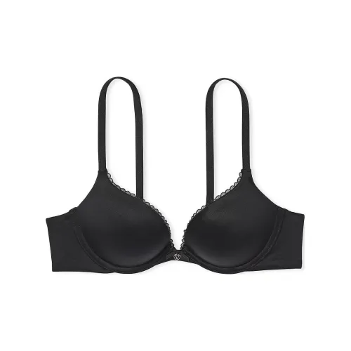 Victoria's Secret Центральная часть BY Victoria 7452 Тень PUSH Вверх Гладкий Бюстгальтер Черный Бюстгальтер Женские Черный