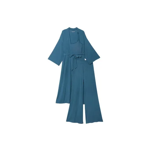 Victoria's Secret Модал 3 предмета Пижамный комплект Ma Пижамный комплект Женские Полночный синий