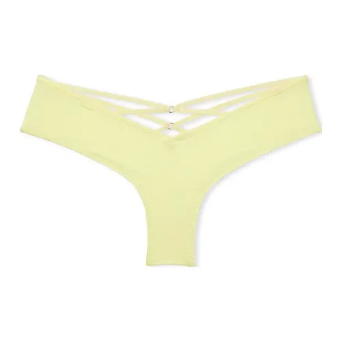 Victoria's Secret VERY Сексуальный Strappy Спина Высокая Нога Cheeky Panty CG Нижнее белье Женские 1 Пачка Лимон