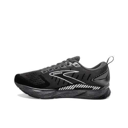 Brooks Levitate GTS Износостойкие Низкие Беговые кроссовки Мужские Черно-белые