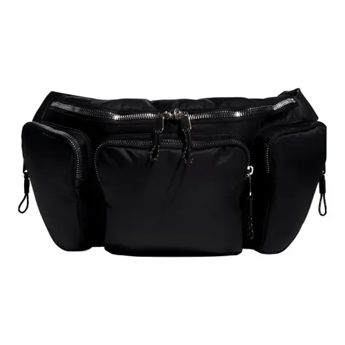 Adidas IVY PARK Beyoncé Collaboration Nylon Одно плечо Через плечо Бананка Экстра-большой Унисекс Черный