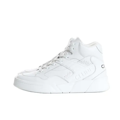 CELINE Высокие Кроссовки для скейтбординга Мужские Белые
