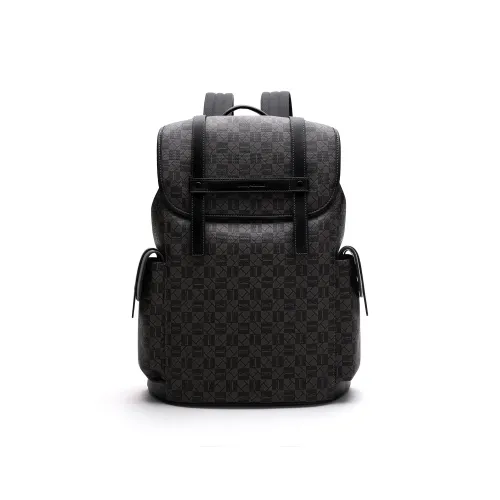 ELLE HOMME PVC Laptop Bag Backpack Men's Dark Coffee