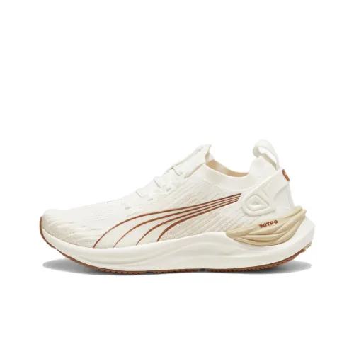 PUMA Electrify Nitro 3 противоскользящие устойчивые к истиранию с амортизаторами низкий топ беговые кроссовки женские бежевые