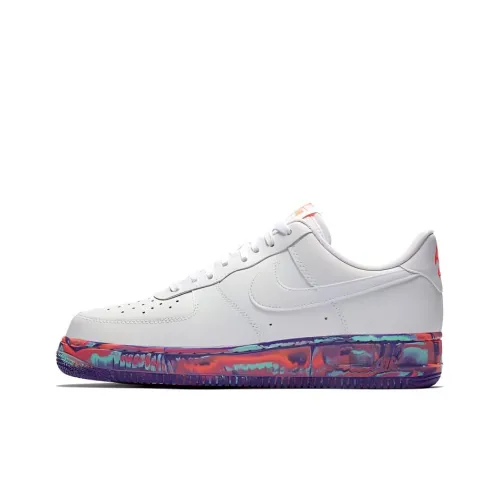Nike Air FORCE 1 07 LV8 LTHR Non Slip Легкий Низкий Топ Скейтбординг Кроссовки Мужские Белый Синий