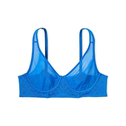 Victoria's Secret Розовый VERY Сексуальный Icon Сетка Longline Plunge Бюстгальтер Shocking Синий Бюстгальтер Женские Синий