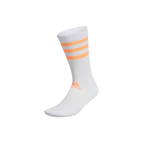 Adidas Носки до колена унисекс 1 упаковка белый оранжевый