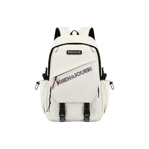 Gu Shang Lai Нейлоновый рюкзак среднего размера унисекс экрю классический черный граффити стиль позиционирования стиль журнала