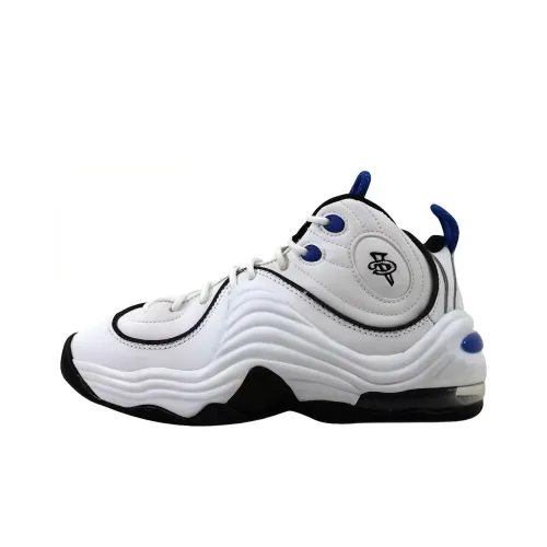 nike Penny Air Cushioning Износостойкие Высокие Топы Винтажные Баскетбольные Кроссовки Женские Белые