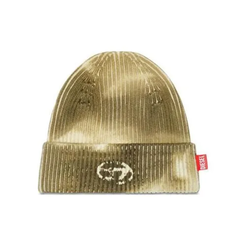 DIESEL Шерые шапки унисекс бежевого цвета