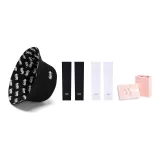 Защита от солнца Одежда Комплект (Черное ведро + Черные и Белые охлаждающие рукава)