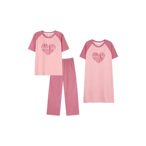 Follow the United States Пижамный комплект Без подкладки Стиль Женский Фуксия