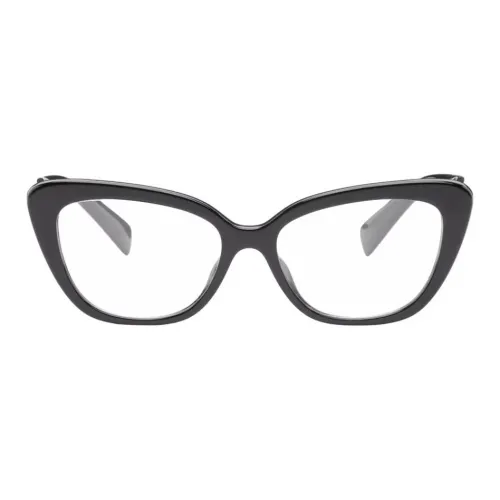 MIU MIU Пластиковая оправа из ацетата кошачий глаз оправа для очков женская черная