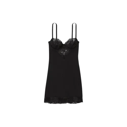 Victoria's Secret Modal Lace Mini Slip Черный Nightwear Женские Черный
