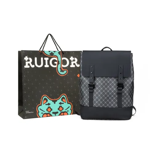 RUIGOR Ткань Рюкзак Ноутбук Сумка Рюкзак Стандартный Черный Белый