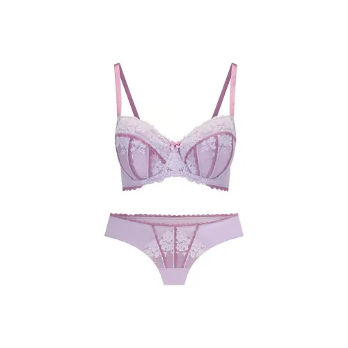 Victoria's Secret Розовый Devina Full Wrap Бюстгальтер и Набор Нижнего Белья Фиолетовый Набор Нижнего Белья Женские Светлый Сиреневый