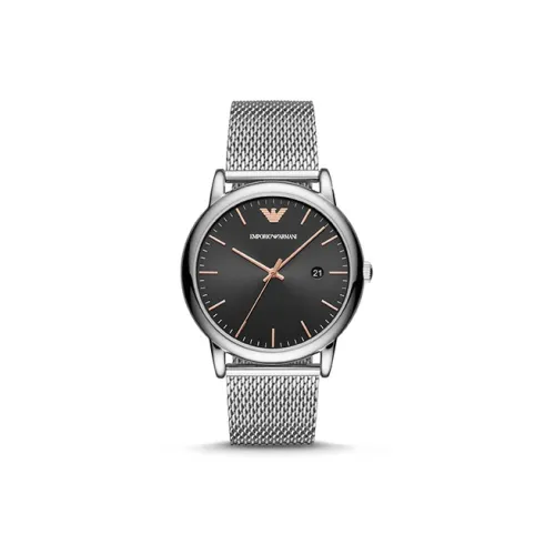 EMPORIO ARMANI LUIGI Коллекция Наручные часы Кварцевый механизм Кожаный ремешок 43 мм Черный циферблат Мужские часы AR11272