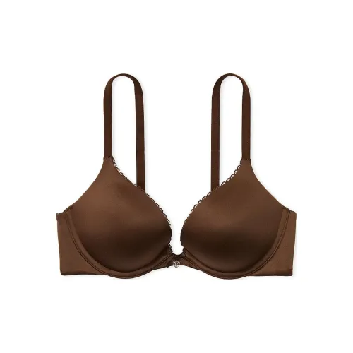 Victoria's Secret Центральная часть BY Victoria 7452 Тень PUSH Вверх Гладкий Бюстгальтер Ганаш Бюстгальтер Женские Коричневый