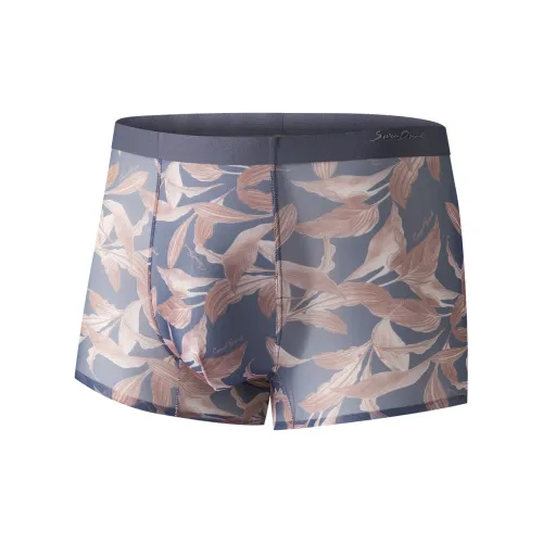 SEVEN Printed Синий+Оранжевый Принт Мужские Боксеры