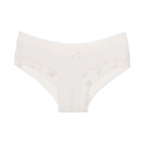 Victoria's Secret Розовый The LACIE Кружево Обхват талии Хлопок Cheeky Panty Белый Нижнее белье Женские 1 Пачка Белый