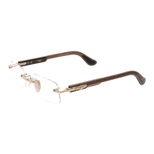 Chrome Hearts Нерегулярная форма Оправы для очков Женские Коричневый