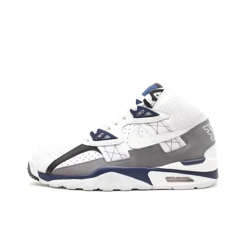 Nike Air Trainer SC Высокая Амортизация Износостойкий MID Топ Кроссовки для тренировок Мужские Синие Белые