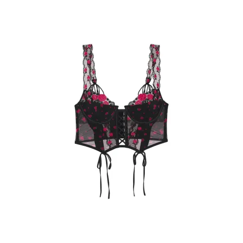 Victoria's Secret Розовый FOR LOVE LEMONS ROJA Бюстьер Черный Бюстгальтер Женские Черный