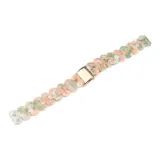 Розовый, зеленый, цветочный.