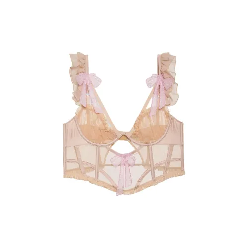 Victoria's Secret Розовый FOR LOVE LEMONS Akeria Бюстьер Бежевый Бюстгальтер Женский Светло-янтарный