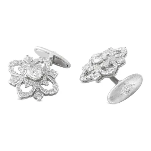 BUCCELLATI 18K Белый, золотой с ромбовидными запонками унисекс