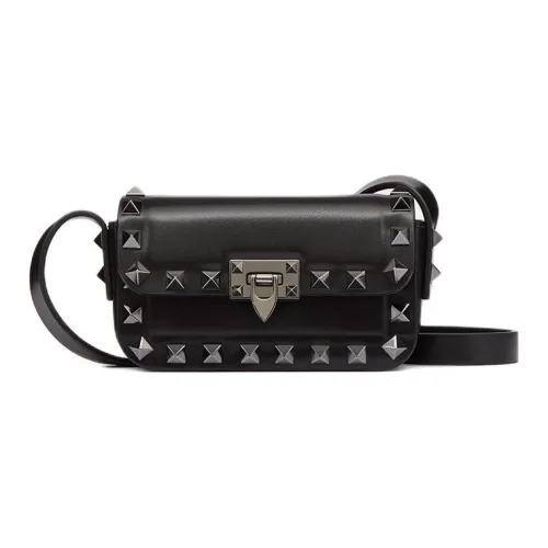 Valentino Телячья кожа Сумка через плечо Сумка на плечо Экстра мини Мужская Черная