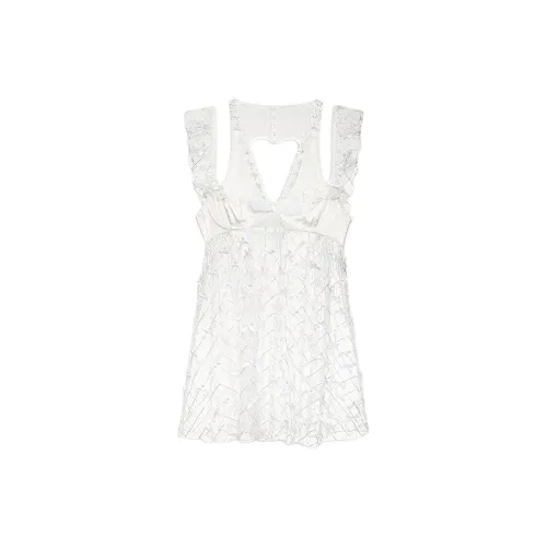 Victoria's Secret FOR LOVE LEMONS Fiorella Slip Платье Ночная сорочка Женская Белая