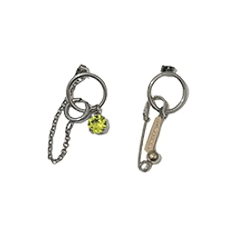 JUSTINE CLENQUET JEWELLERY Латунь Золото Искусственный кристалл Серьги Женское серебро