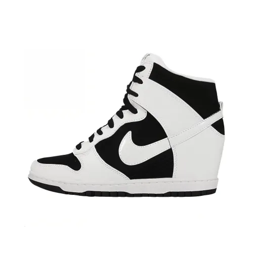Nike Dunk Azure Hi Essential Противоскользящий Устойчивый к истиранию Высокий Топ Повседневный Женский Черный Белый