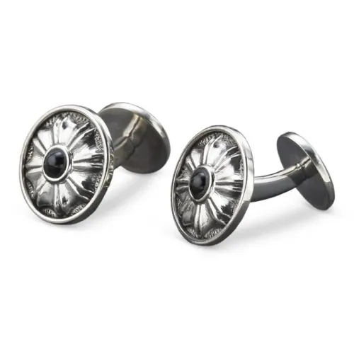 BUCCELLATI 925 стерлинговое серебро, сапфир, запонки, мужские