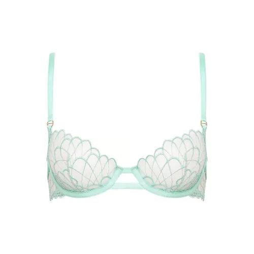 Victoria's Secret BLUEBELLA Rosetta Проводной Бюстгальтер Yucca Зеленый Бюстгальтер Женские 1 шт Шелк Сине-зеленый