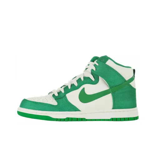 Nike Dunk High Устойчивые к истиранию Дышащие Высокие Кроссовки для скейтбординга Унисекс Зеленые