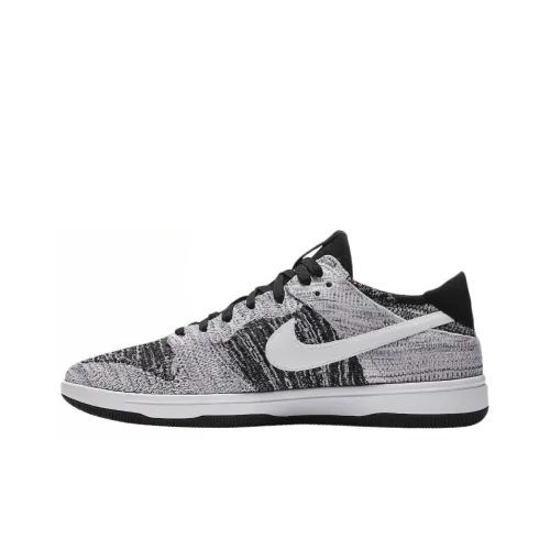 Nike Dunk Low Flyknit Термостойкий Slip-Resistant Низкий Топ Скейтбординг Кроссовки Унисекс Серый
