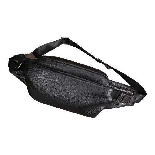 DOSRFINI Сумка через плечо из коровьей кожи Мужская Черная