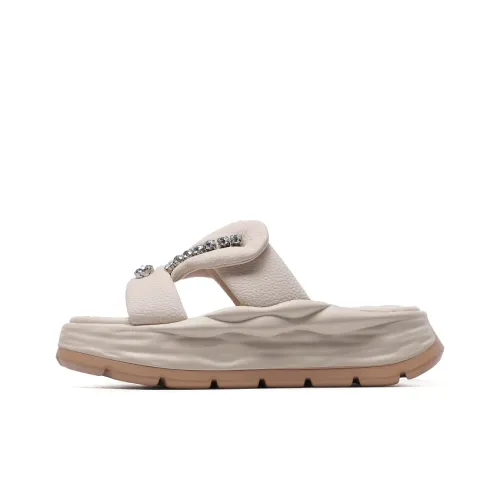 KEJIANNI ПУ (полиуретан) Полиуретан Стразы Резиновые Слипоны Женские